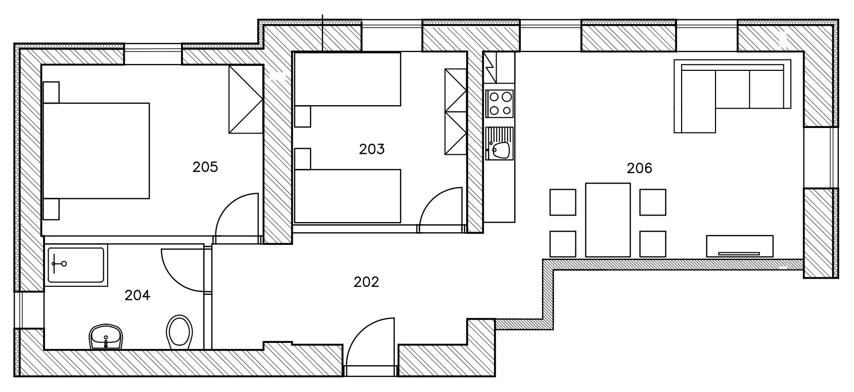 Půdorys Apartmánu C