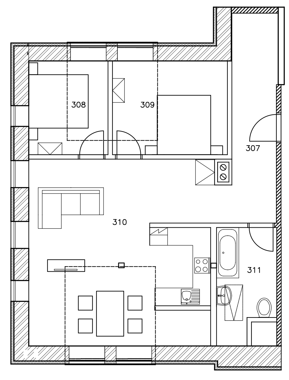 Půdorys Apartmánu G